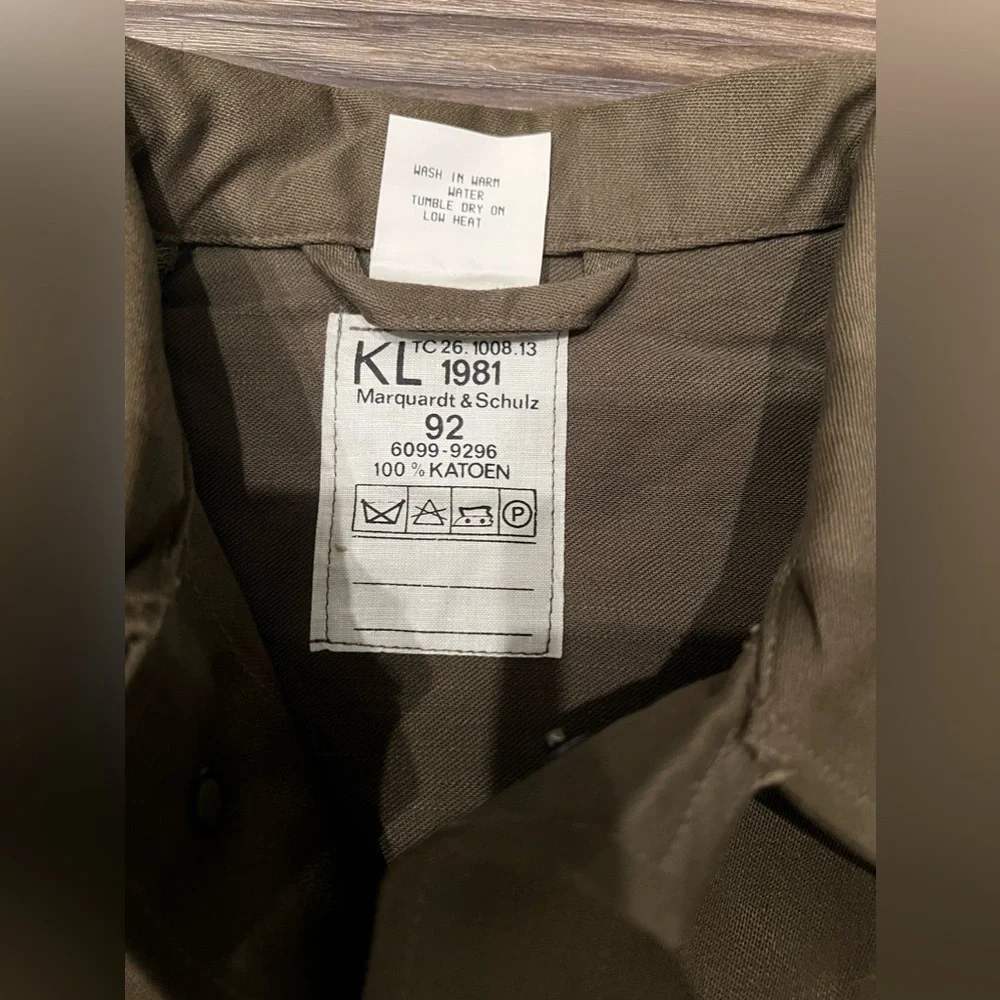 80's Kl Netherlands Army Field Pocket Jacket Green